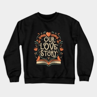 Love Story Capturing Moments Valentine's Day Crewneck Sweatshirt